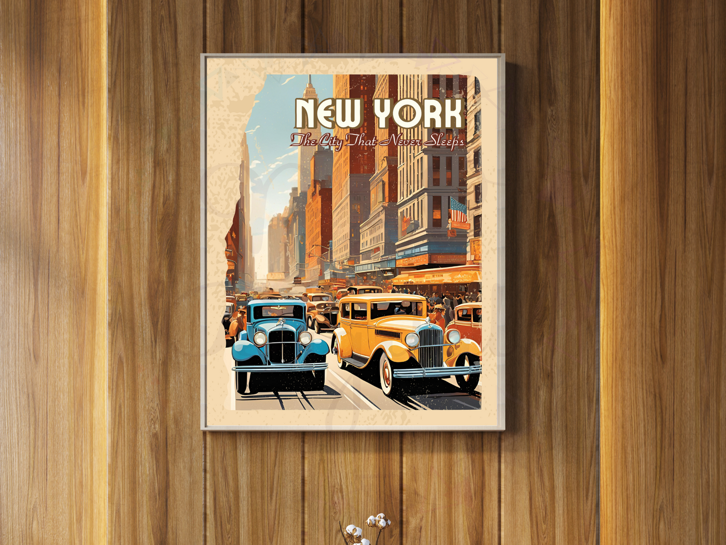 New York Vintage Travel Poster | The City That Never Sleeps