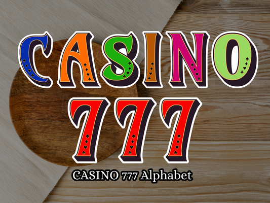 Set of 36 Vintage Casino 777 Alphabet