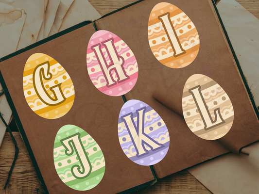 Vintage Easter Eggs Alphabet Junk Journal