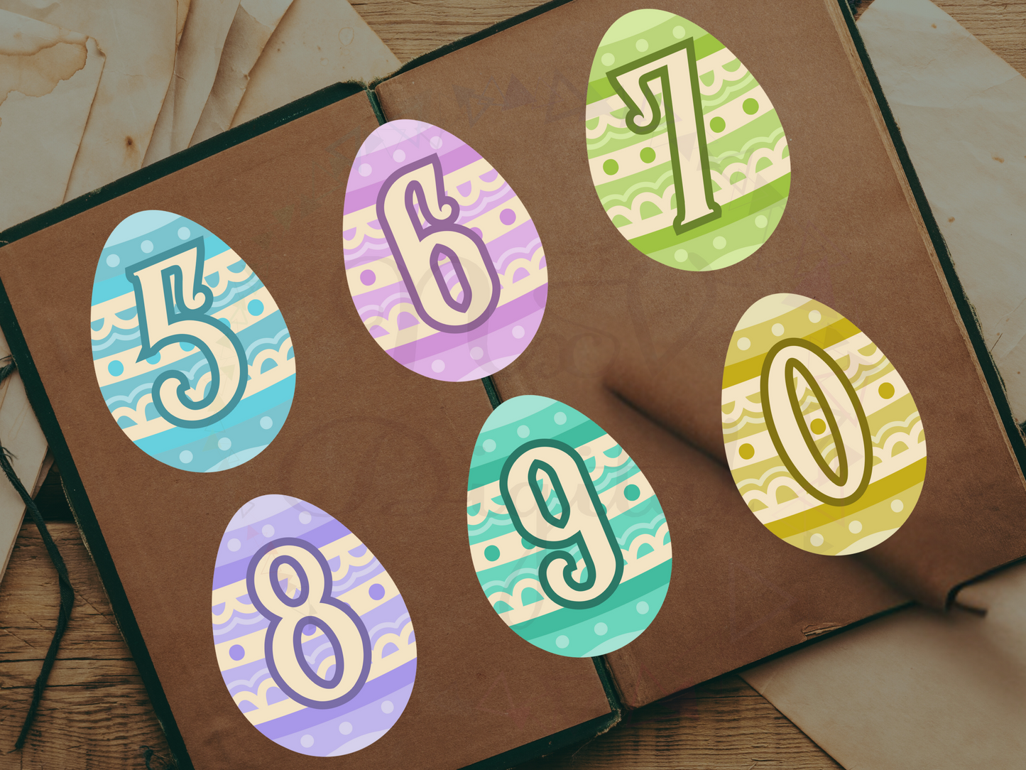 Vintage Easter Eggs Alphabet Junk Journal