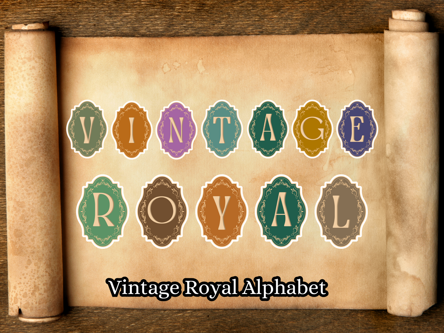 Scrapbook Vintage Royal Alphabet