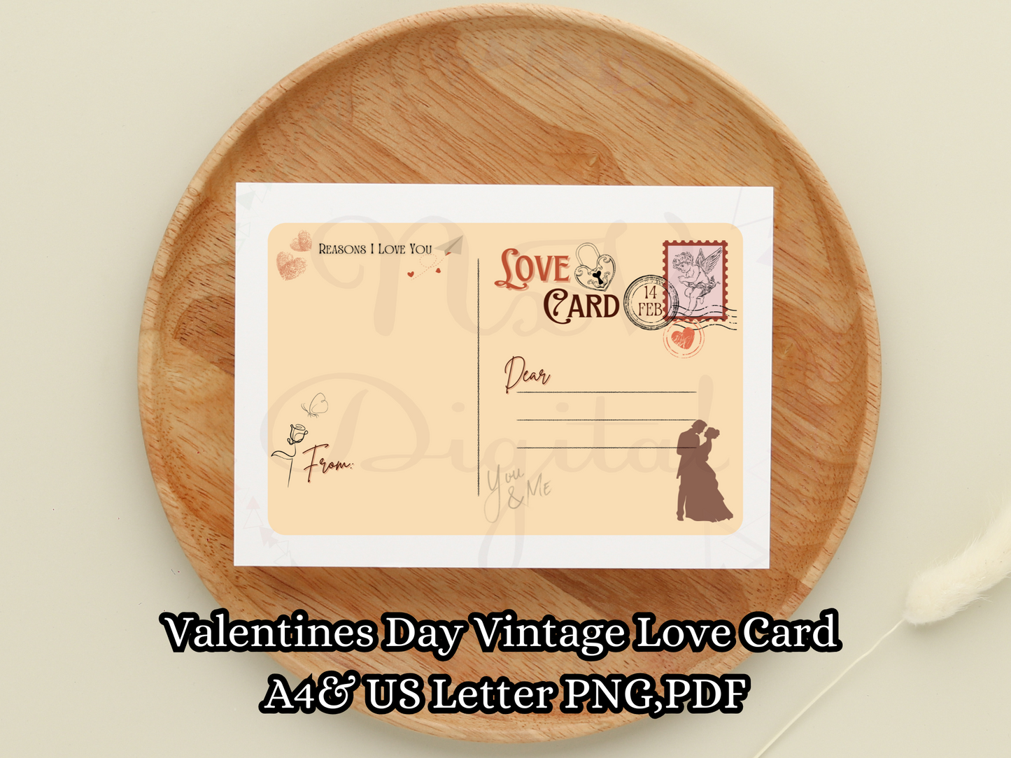 Vintage Love Card Cupid Postage Stamp
