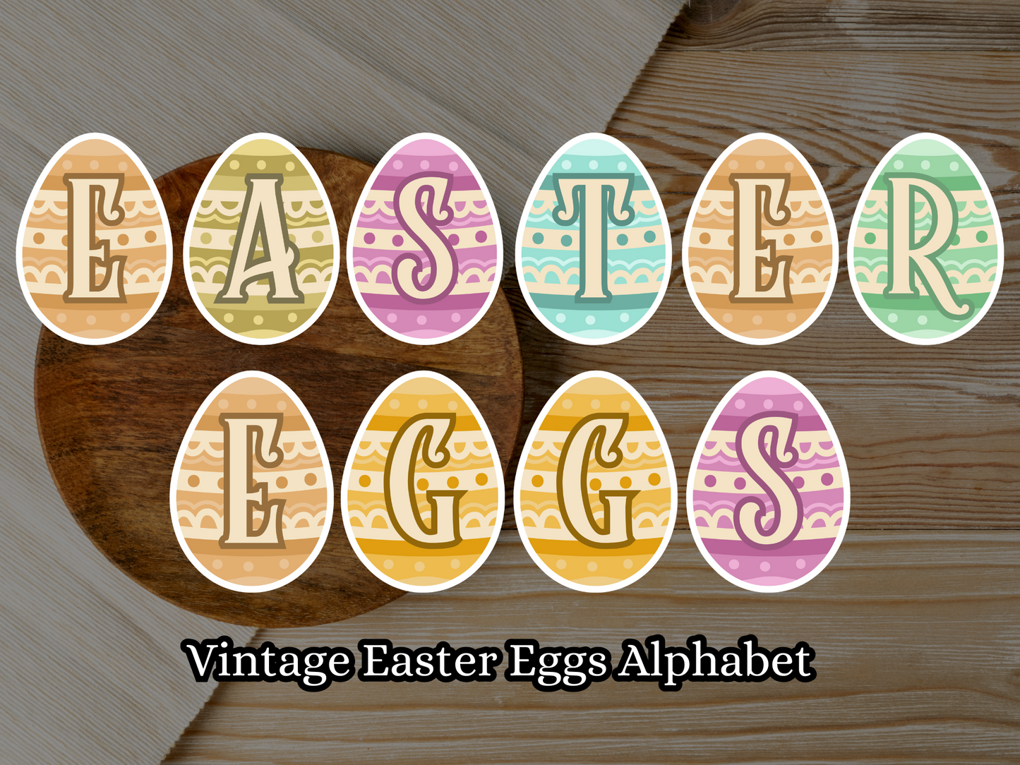 Vintage Easter Eggs Alphabet Junk Journal