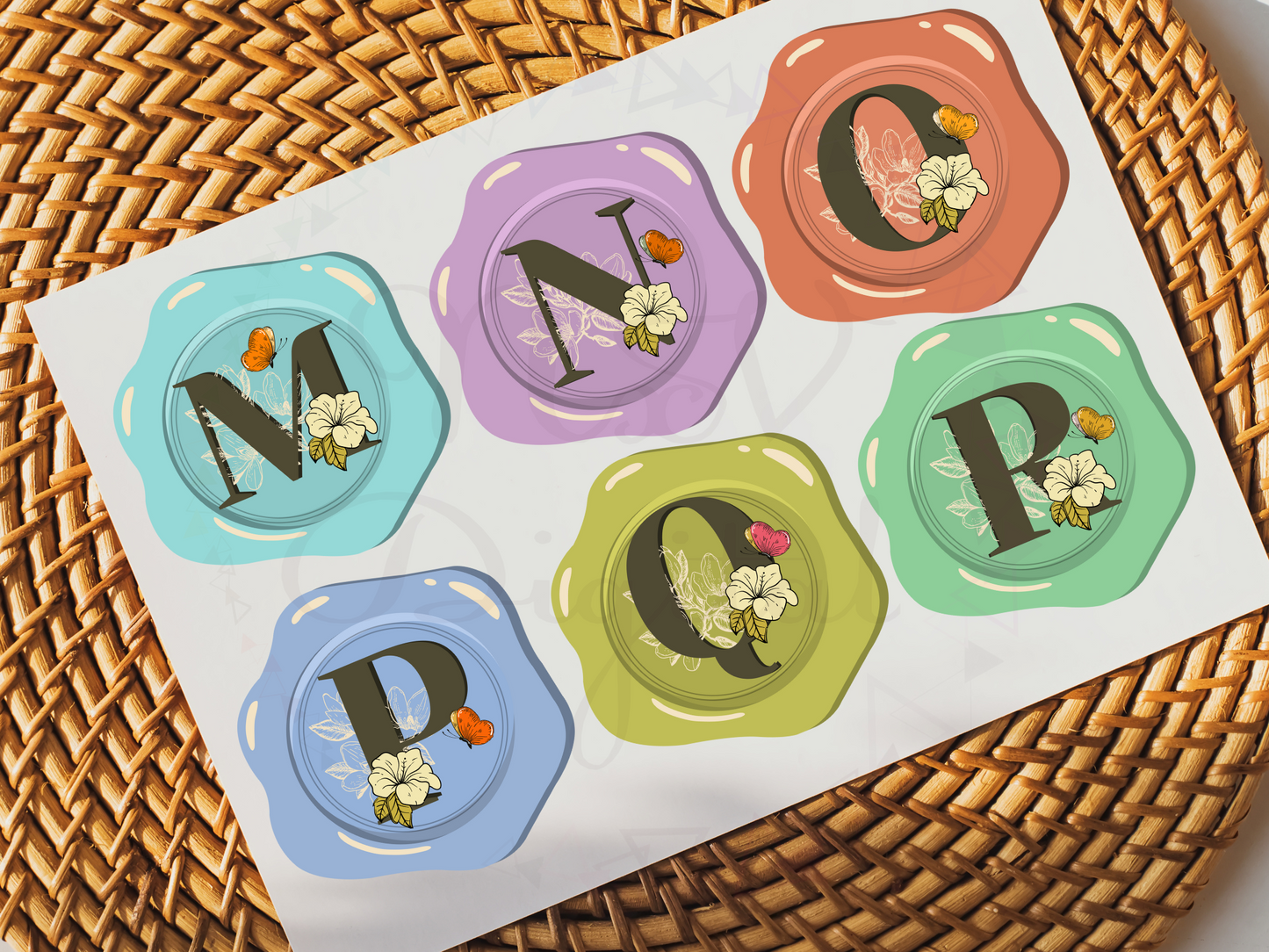 Junk Journal Wax Seal Alphabet Letters