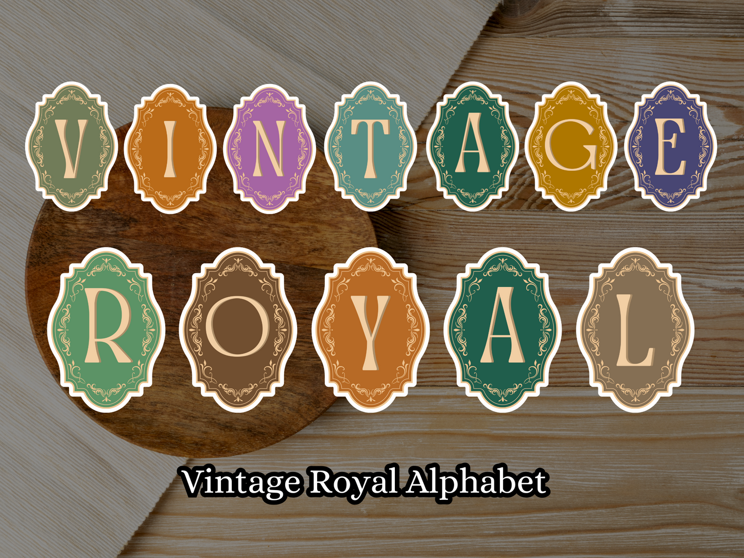 Scrapbook Vintage Royal Alphabet