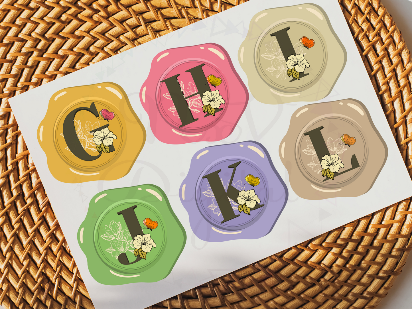 Junk Journal Wax Seal Alphabet Letters