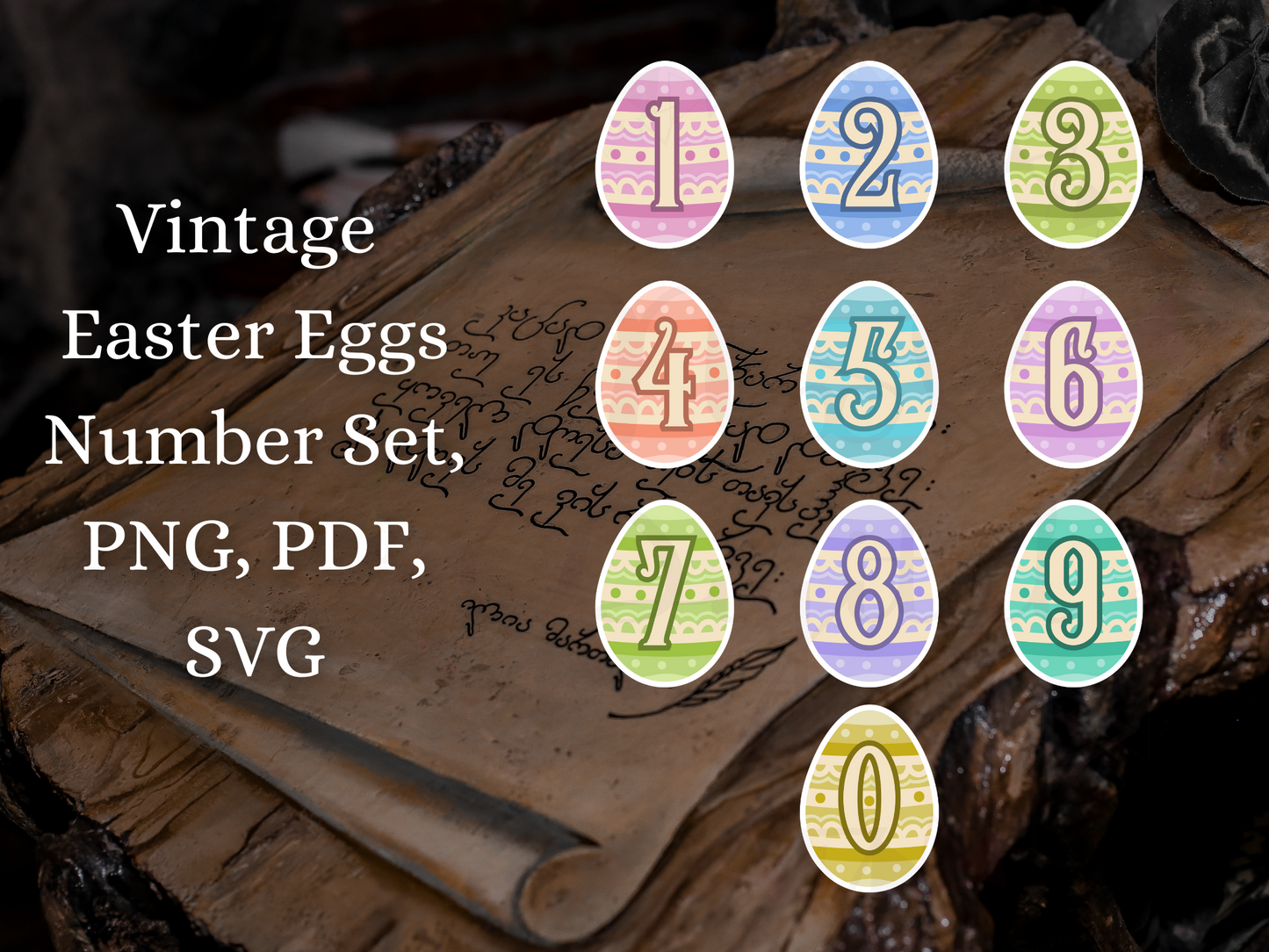 Vintage Easter Eggs Alphabet Junk Journal