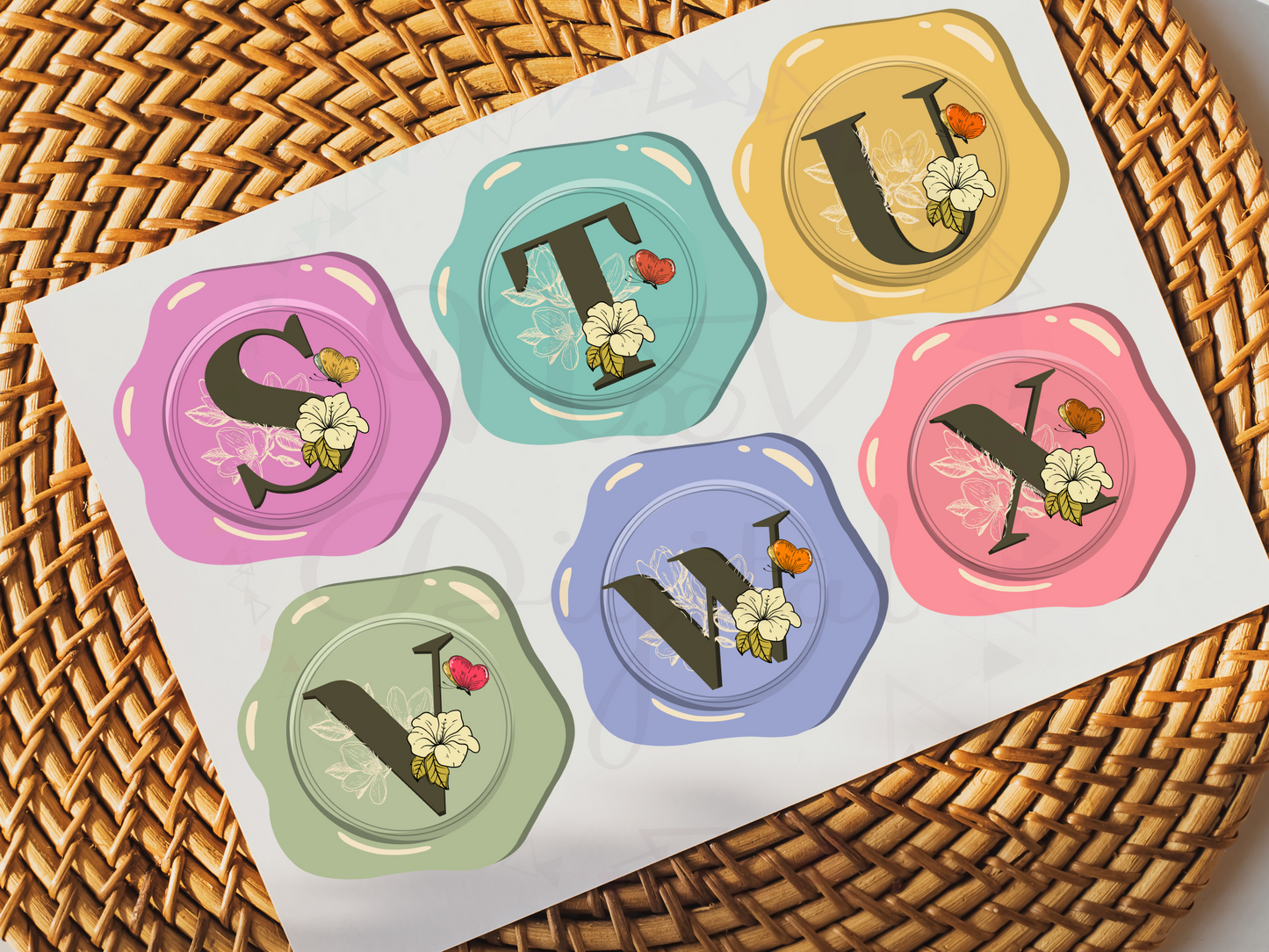 Junk Journal Wax Seal Alphabet Letters