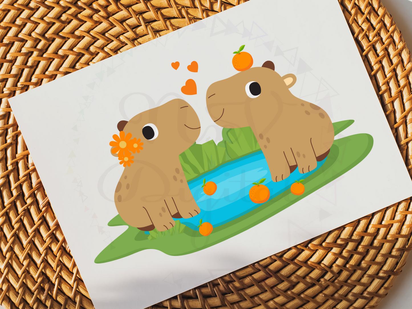 Couple Capybara Svg