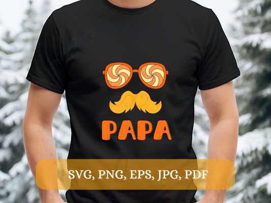 Groovy Papa Tshirt Svg