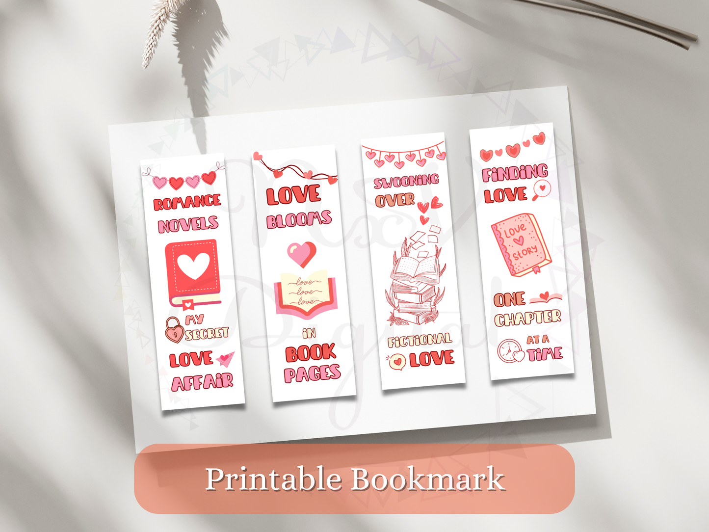 Romance Printable Bookmark