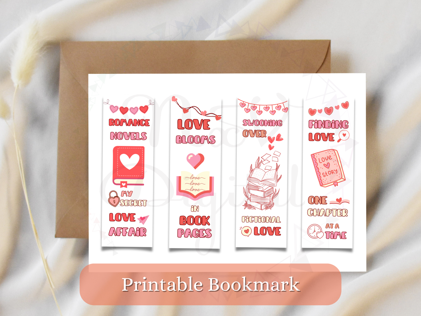 Romance Printable Bookmark