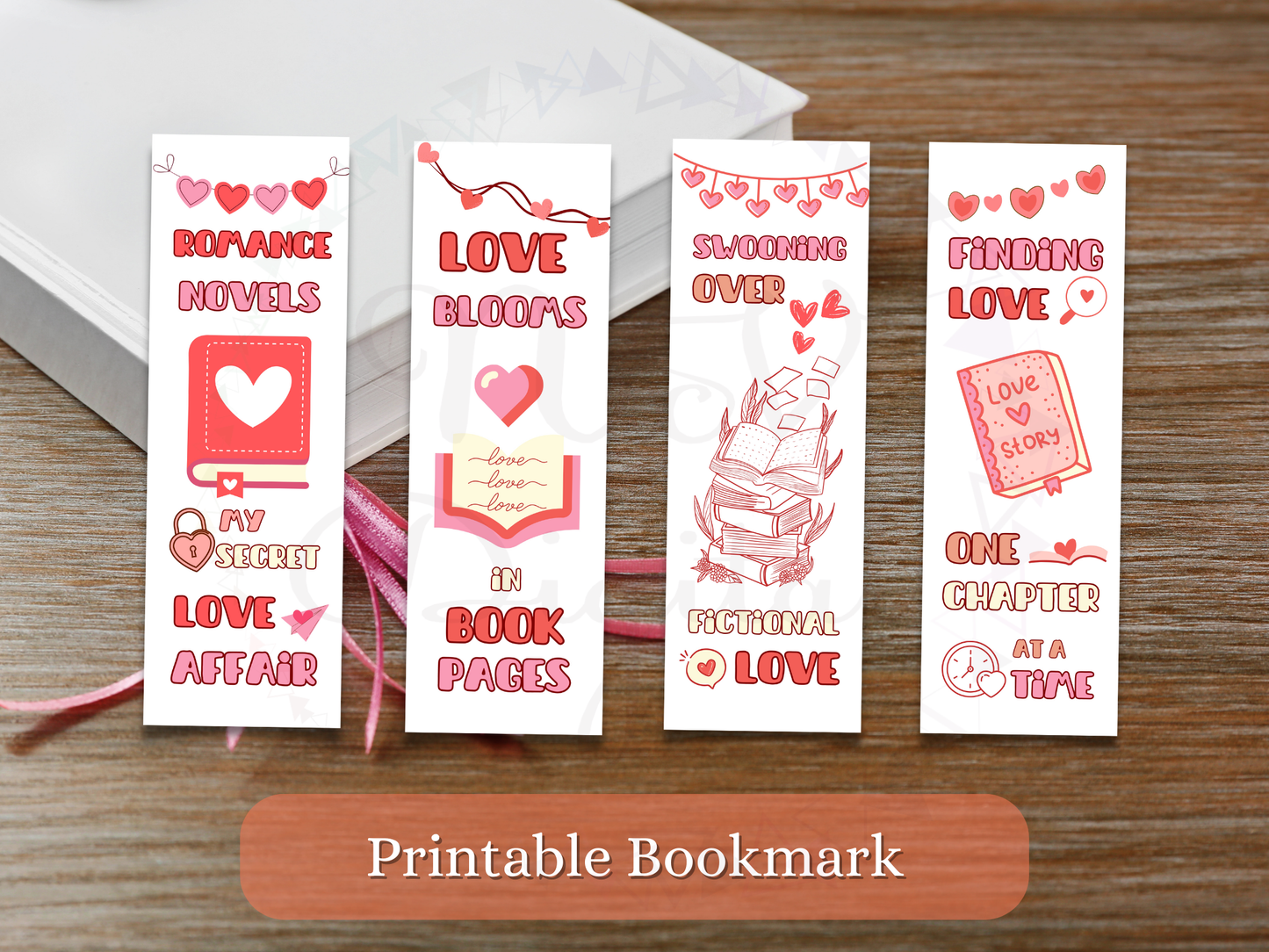 Romance Printable Bookmark