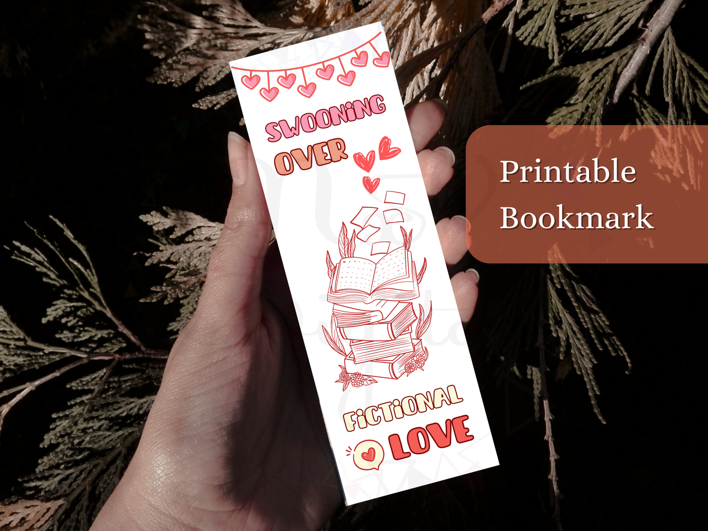 Romance Printable Bookmark