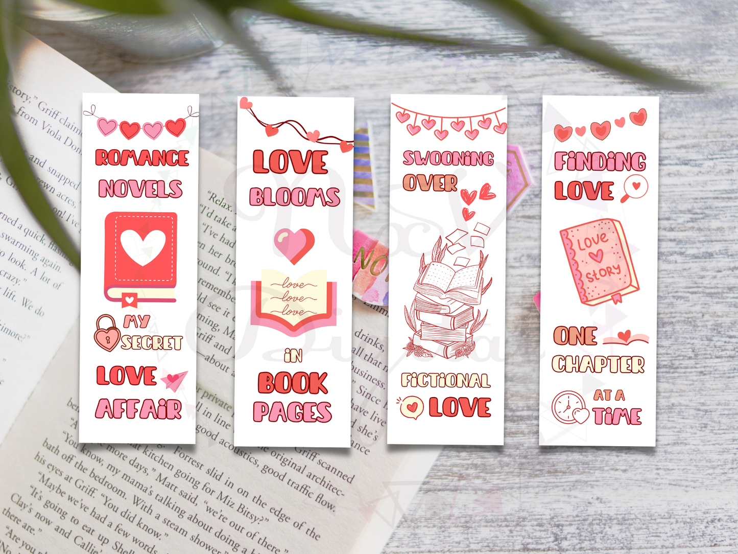 Romance Printable Bookmark