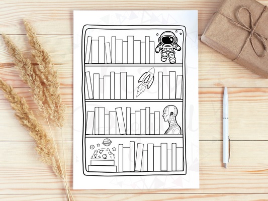 Science Fiction Printable Bookshelf Bookmarks