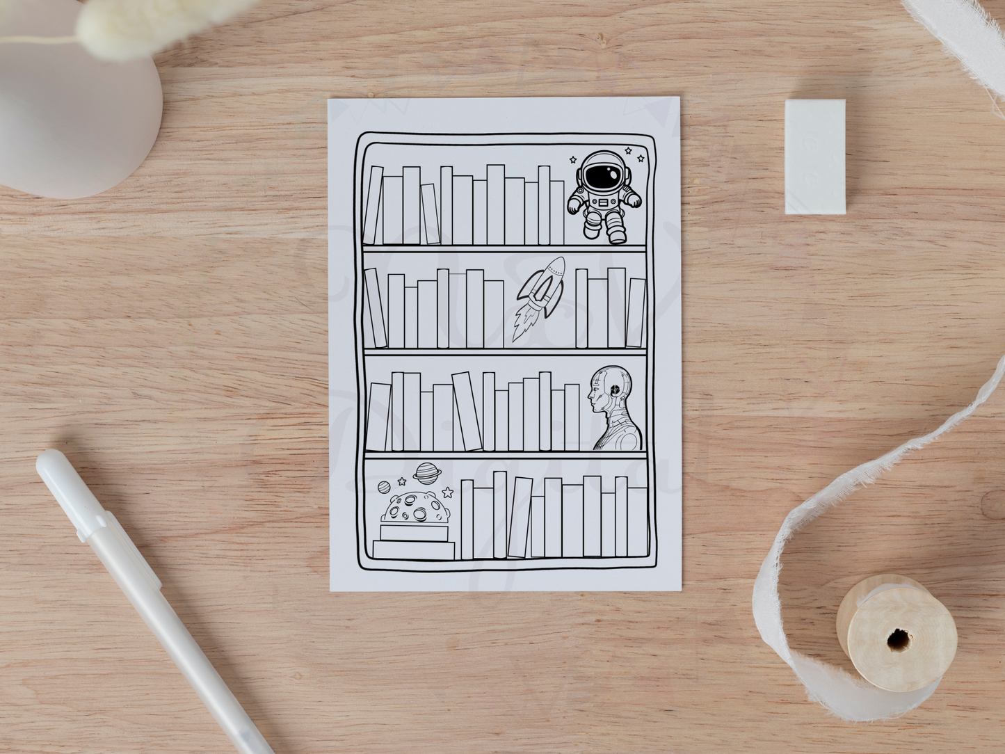 Leave the books uncolored for readers to fill in as they complete each book.