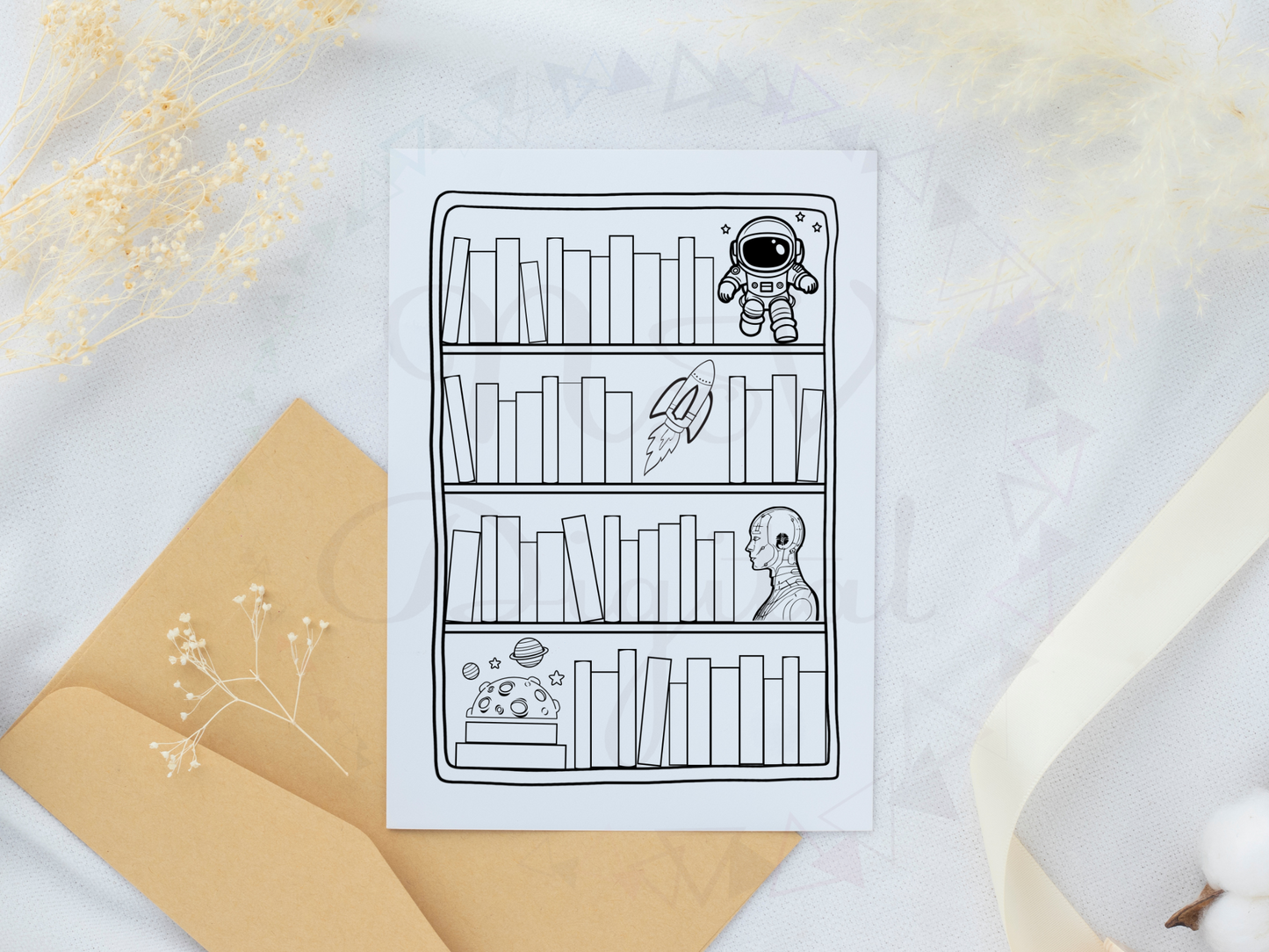 Science Fiction Printable Bookshelf Bookmarks, Reading tracker