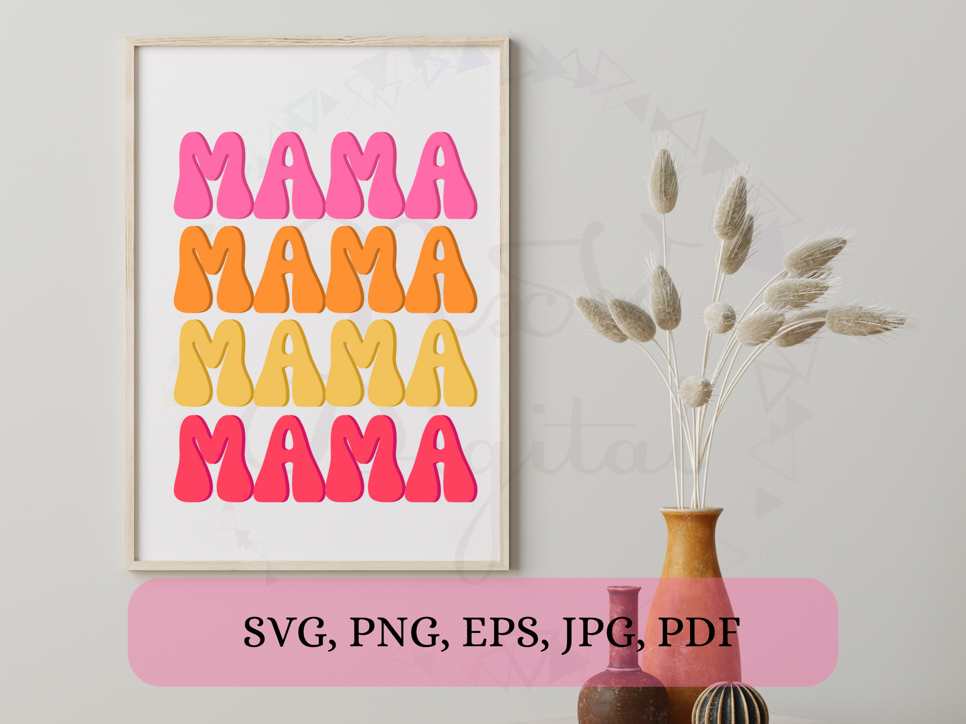 mama wood printed wall art mothers day gift