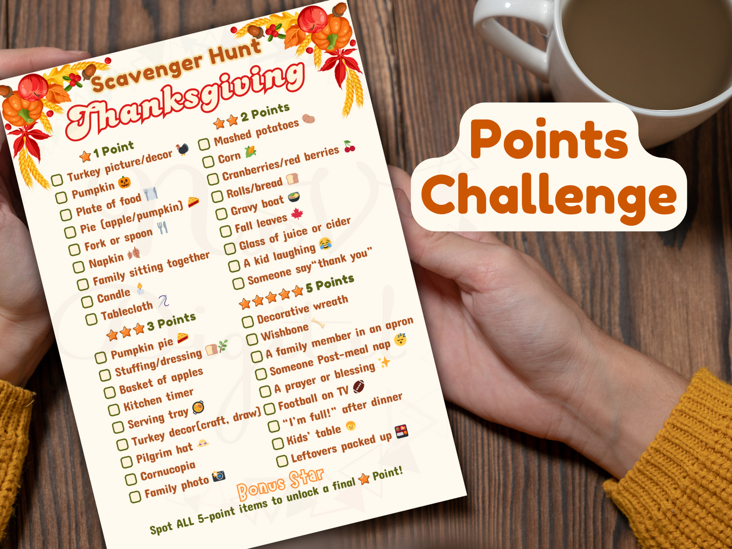 Thanksgiving Scavenger Hunt Printable – Fun Kids & Family Holiday Game