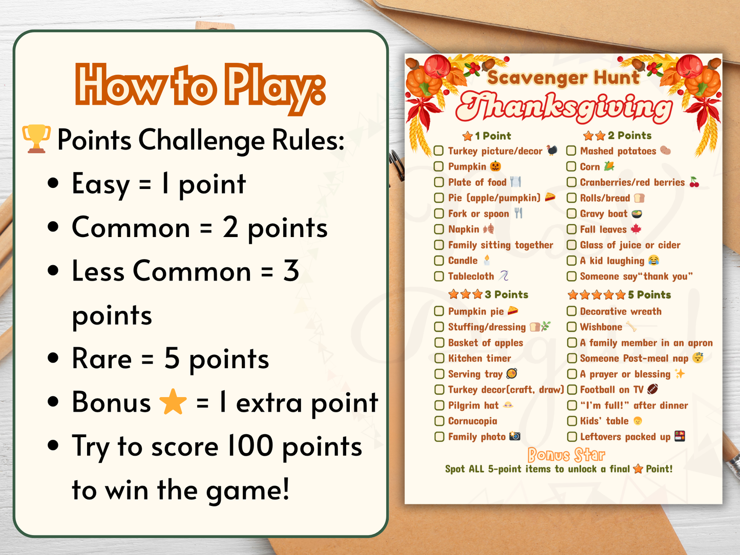 Thanksgiving Scavenger Hunt Printable – Fun Kids & Family Holiday Game