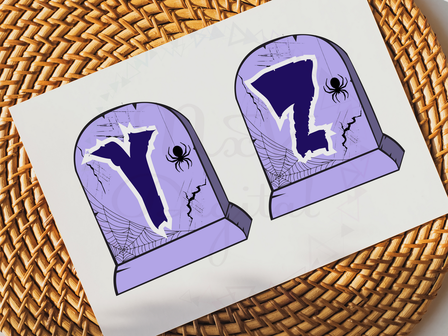 Halloween Alphabet Doodle Spider Font