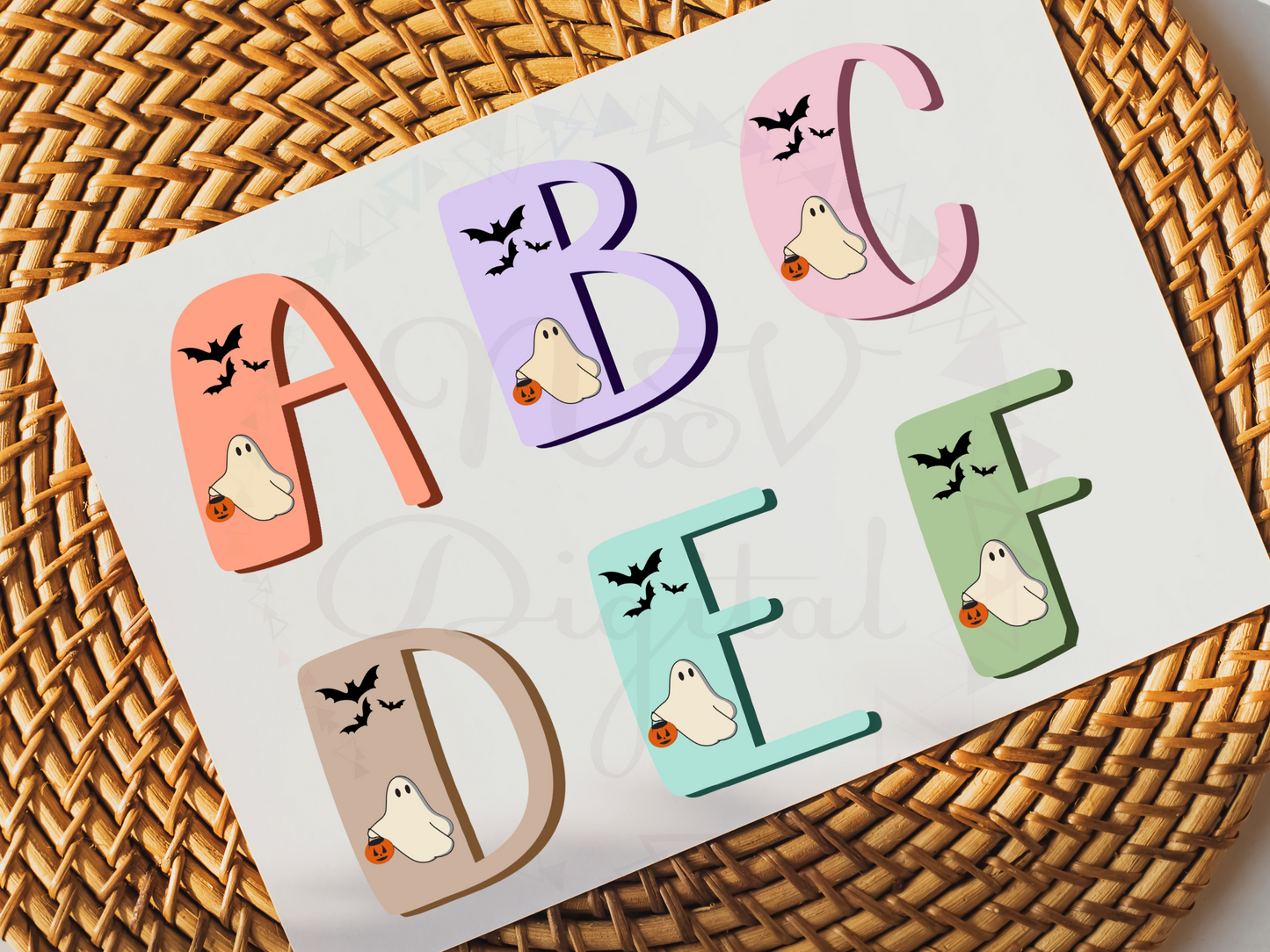 Set of 26 Halloween Letter Png