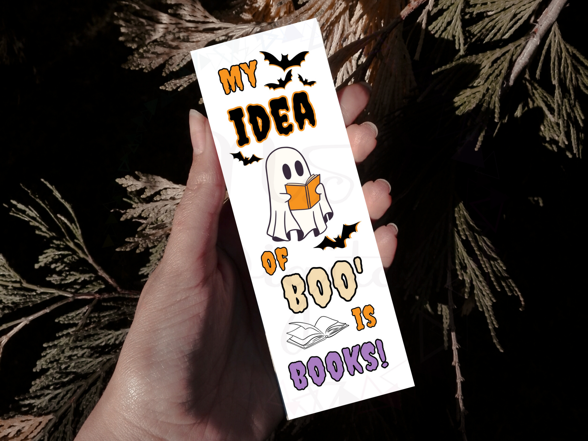 My Idea of Boo' is Books Downloadable Bookmarks svg