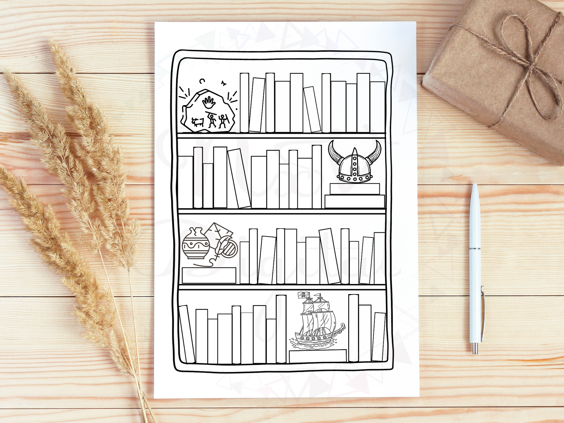 History Printable Bookshelf Bookmarks