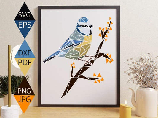 Eurasian Blue Tit Bird SVG