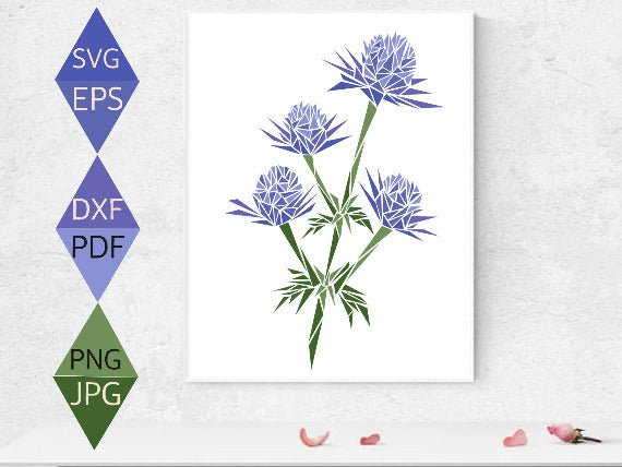 Sea Holly Flower Svg