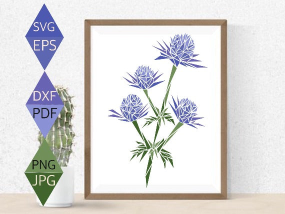 Sea Holly Flower Svg