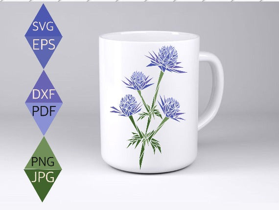 Sea Holly Flower Svg