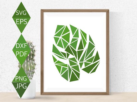 Monstera Deliciosa Leaf Svg