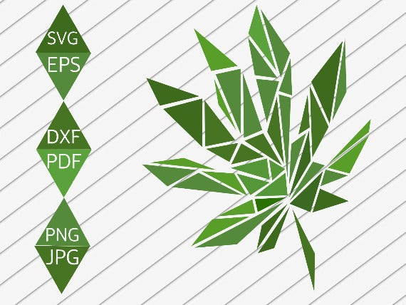 Analia Tropical Green Leaf SVG