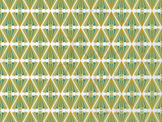 Art Deco Arrow Green Pattern SVG Seamless