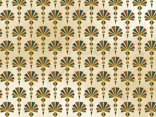 Art Deco ornament pattern with gold border 