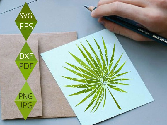 Fan Palm Leaf Svg