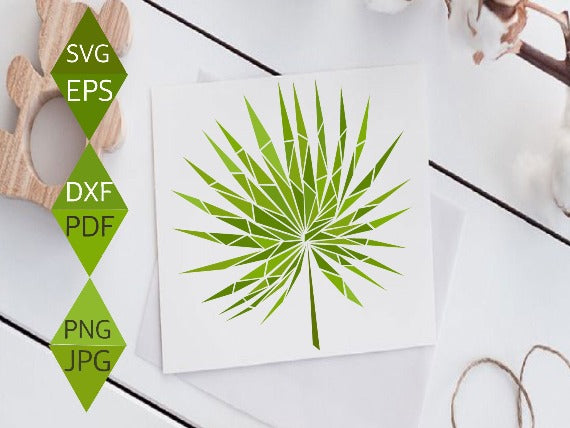 Fan Palm Leaf Svg