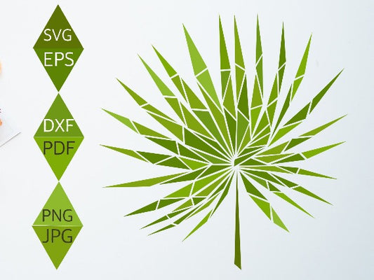 Fan Palm Leaf Svg