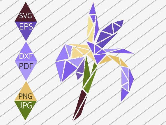 Japanese Iris Flower Svg