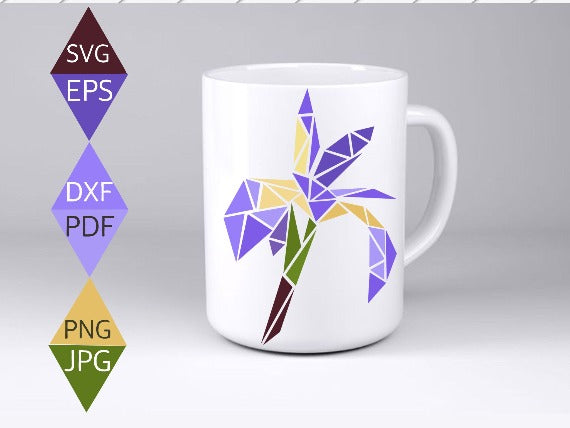 Japanese Iris Flower Svg