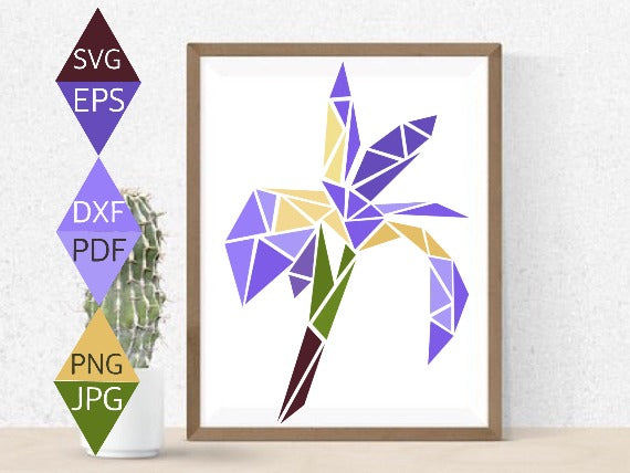 Japanese Iris Flower Svg