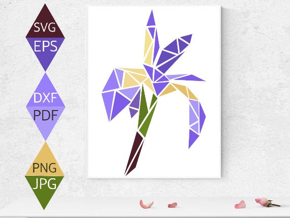 Japanese Iris Flower Svg