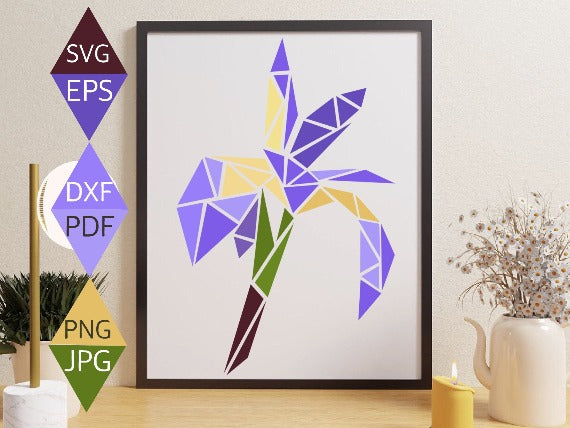 Japanese Iris Flower Svg