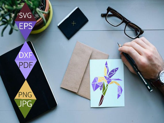 Japanese Iris Flower Svg