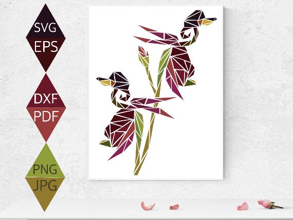 Flying Duck Orchid Flower Svg