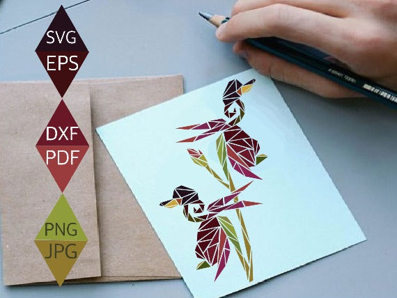 Flying Duck Orchid Flower Svg