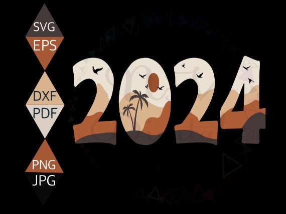 Bohemian New Year 2024 Svg