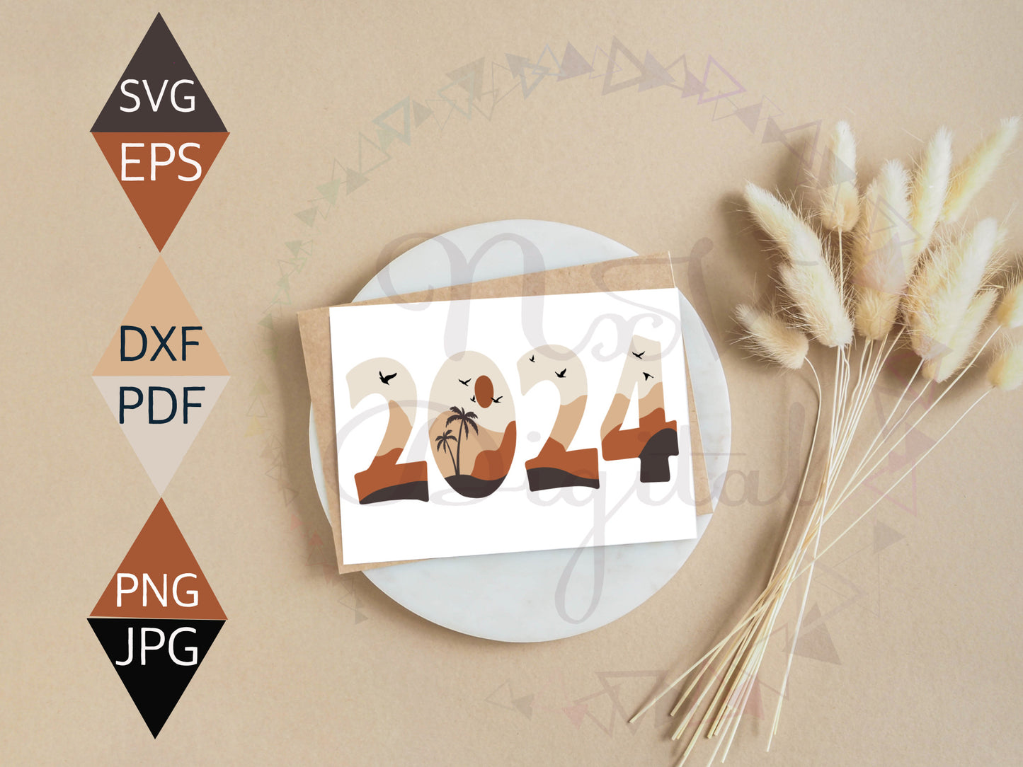 Bohemian New Year 2024 Svg